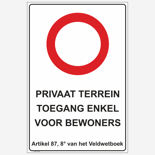 Privaat Terrein Toegang Enkel Voor Bewoners V