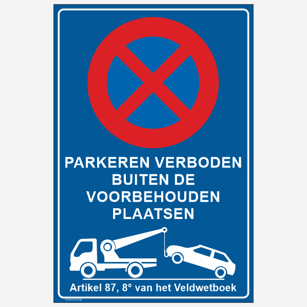 Parkeren Verboden Buiten De Voorbehouden Plaatsen V1