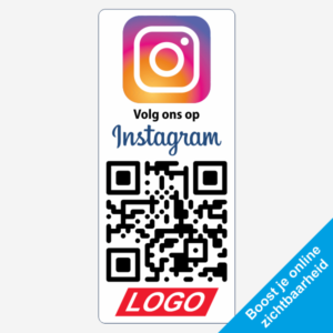 Volg ons op Instagram met logo